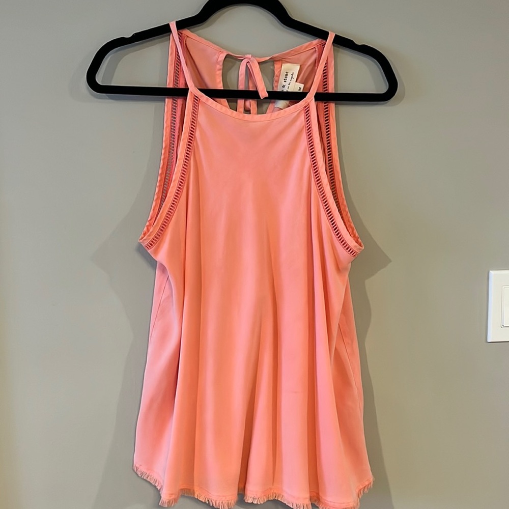 Cloth & Stone bright pink tank top